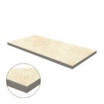Eased Edge Porcelain Coping: Ivory Limestone