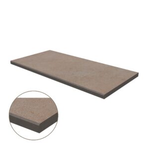 Micro-Bevel Porcelain Coping: Light Coffee Limestone