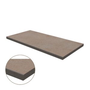 Eased Edge Porcelain Coping: Light Coffee Limestone