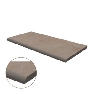 Half Bullnose Porcelain Coping: Light Coffee Limestone