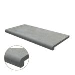 Double Half Bullnose Porcelain Coping: Silver Limestone