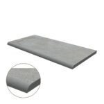 Half Bullnose Porcelain Coping: Silver Limestone
