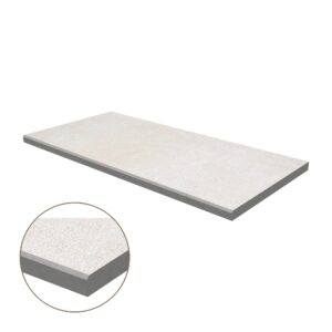 Micro-Bevel Porcelain Coping: Silky Stone Light