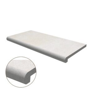 Double Half Bullnose Porcelain Coping: Silky Stone Light