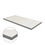 Eased Edge Porcelain Coping: Silky Stone Light