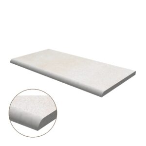 Half Bullnose Porcelain Coping: Silky Stone Light