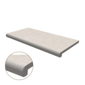 Double Half Bullnose Porcelain Coping: Saramago Limestone