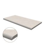 Half Bullnose Porcelain Coping: Saramago Limestone