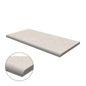 Half Bullnose Porcelain Coping: Saramago Limestone