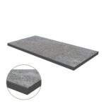 Eased Edge Porcelain Coping: Silver Quartz