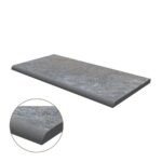 Half Bullnose Porcelain Coping: Silver Quartz