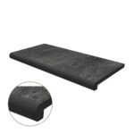 Double Half Bullnose Porcelain Coping: Grey Quartz