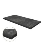 Half Bullnose Porcelain Coping: Grey Quartz
