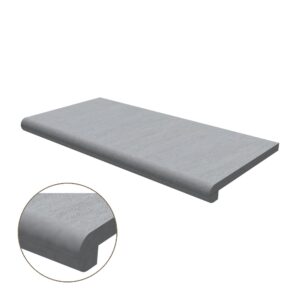 Double Half Bullnose Porcelain Coping: Nextone Light Grey