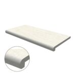 Double Half Bullnose Porcelain Coping: Nextone Bianco