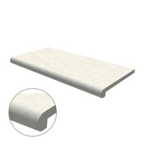 Double Half Bullnose Porcelain Coping: Nextone Bianco