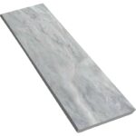 12" X 48" Unglazed Bullnose Porcelain Coping: Pietrasanta Grigio