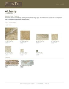 Alchemy line sheet