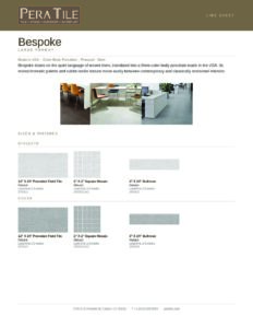 Bespoke line sheet