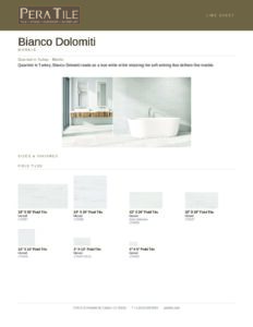 Bianco Dolomiti line sheet