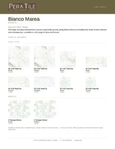 Bianco Marea line sheet
