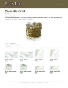 Calacatta Gold line sheet