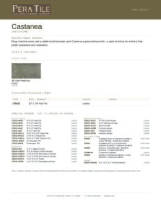 Castanea line sheet