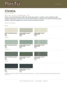 Chroma line sheet