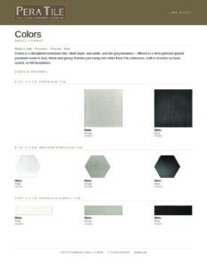 Colors line sheet