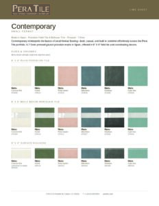 Contemporary line sheet