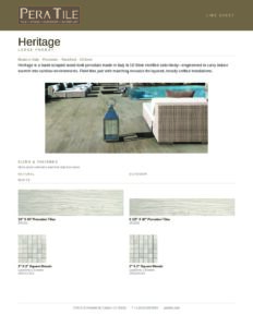 Heritage line sheet