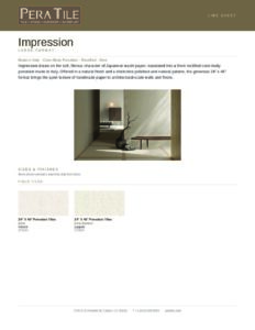 Impression line sheet