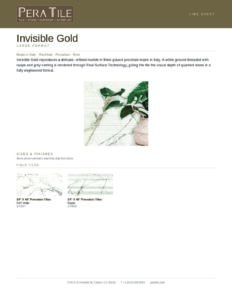Invisible Gold line sheet
