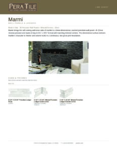 Marmi line sheet