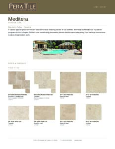 Meditera line sheet