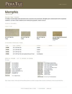 Memphis line sheet
