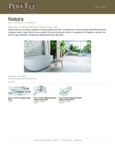 Natura line sheet