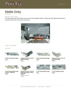 Niobe Grey line sheet