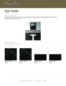 Noir Noble line sheet