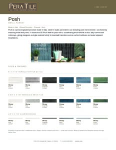 Posh line sheet