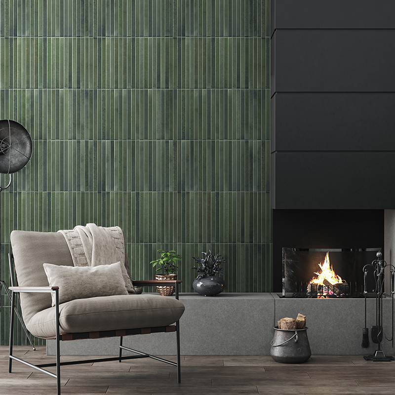 Posh Green Pitch Glossy Roomscene
