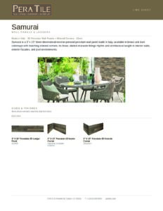 Samurai line sheet