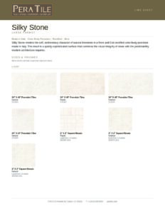 Silky Stone line sheet