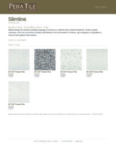 Slimline Terrazzo line sheet