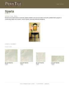 Sparta line sheet