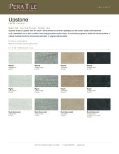 Upstone line sheet