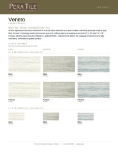 Veneto line sheet