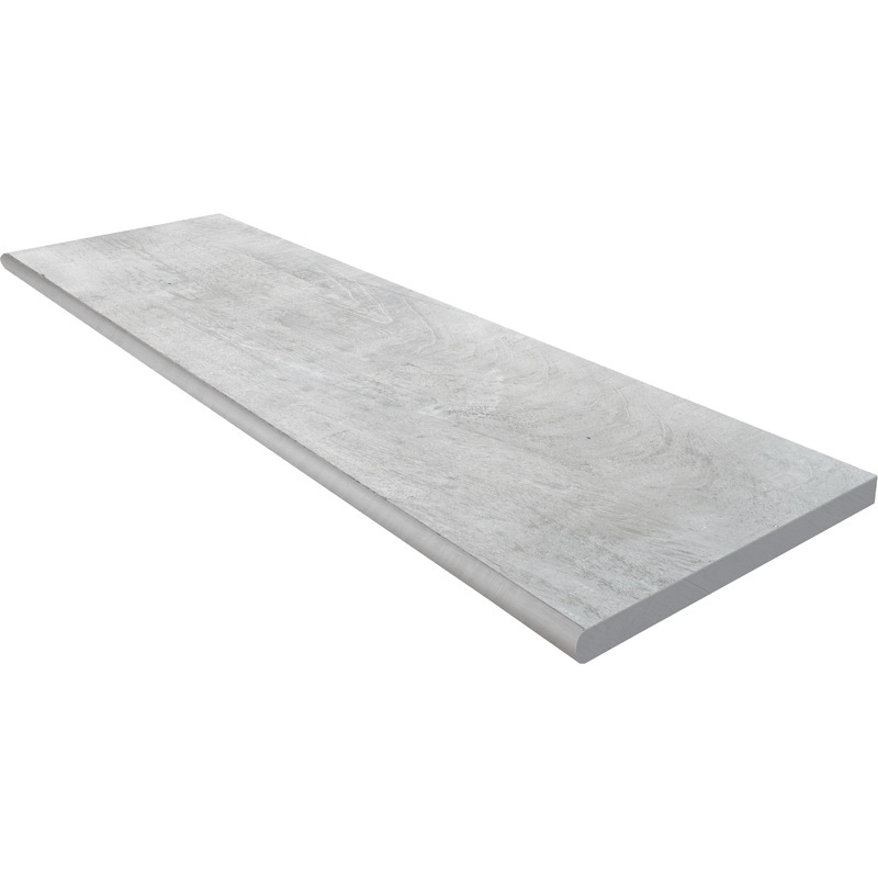 Forest 12" X 48" Unglazed Bullnose Porcelain Coping - Silver