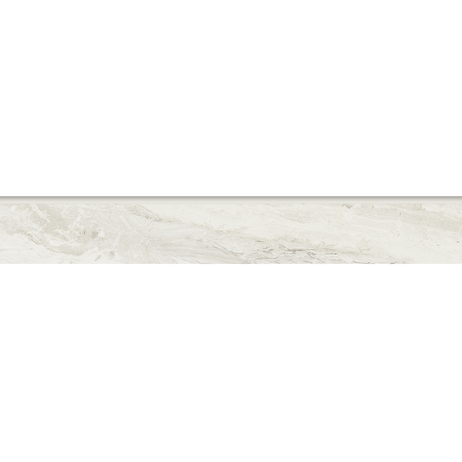 3 1/2" X 24" Gemstone Glazed Bullnose: White