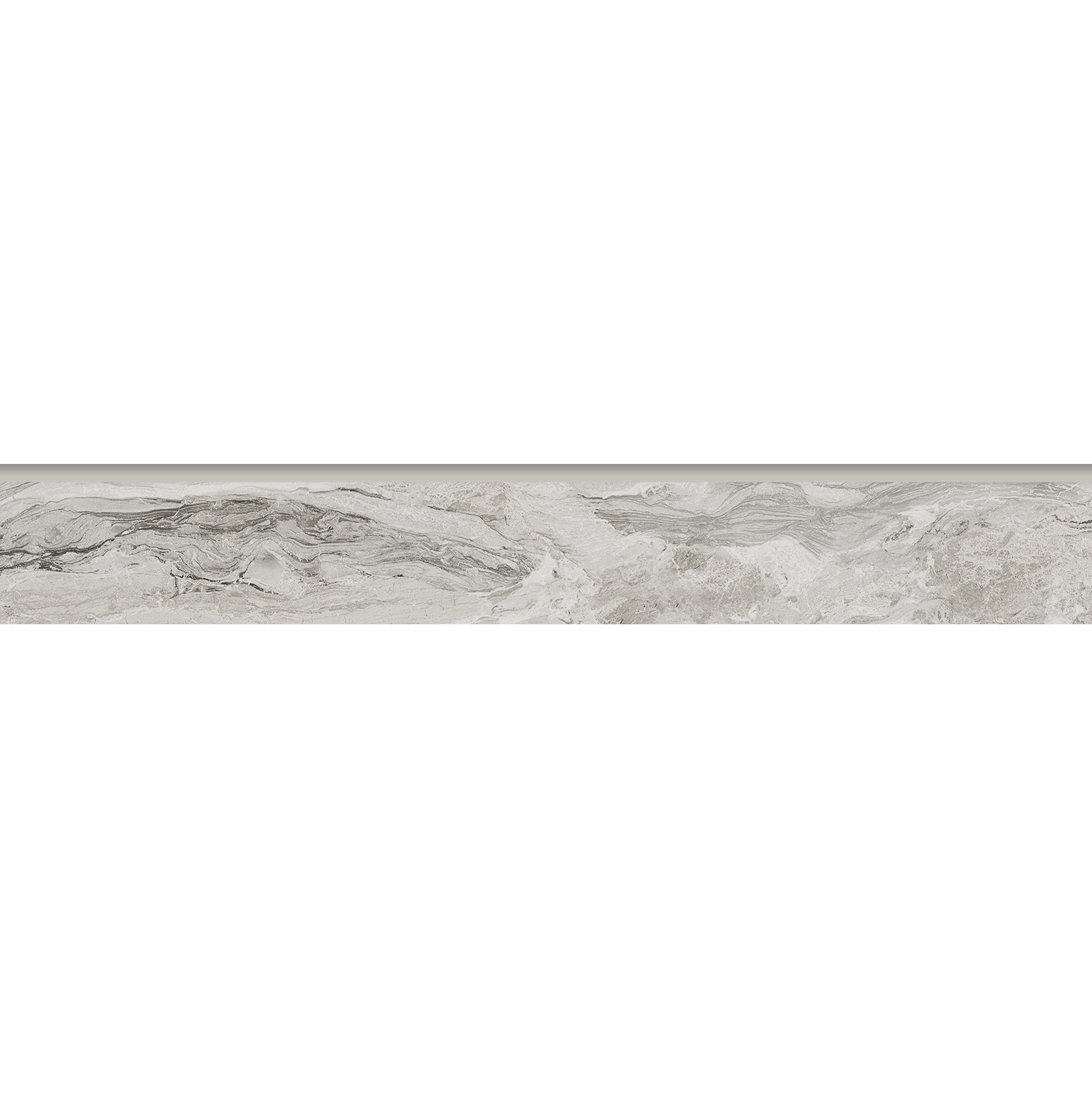 3 1/2" X 24" Gemstone Glazed Bullnose: Silver